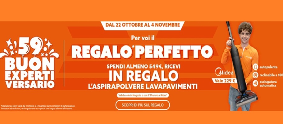 regalo perfetto dal 22 Ottobre al 4 Novembre