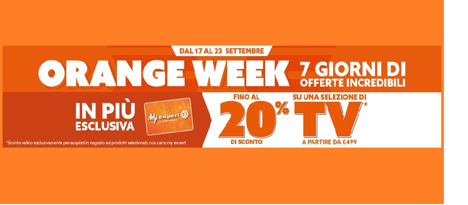 Orange Week dal 17 al 23 sett
